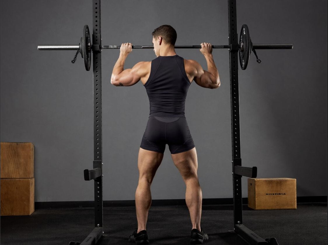 Athlete performing a barbell hip thrust